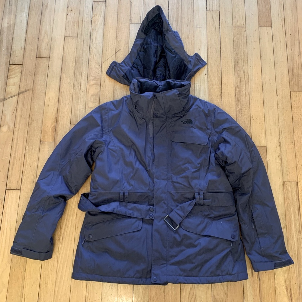The North Face goose down HyVent 550 coat XL belted and removable hood